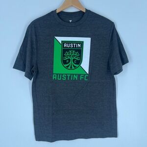 Austin FC Men's Medium Gray Short Sleeve T-Shirt MLS Soccer Verde Fanatics